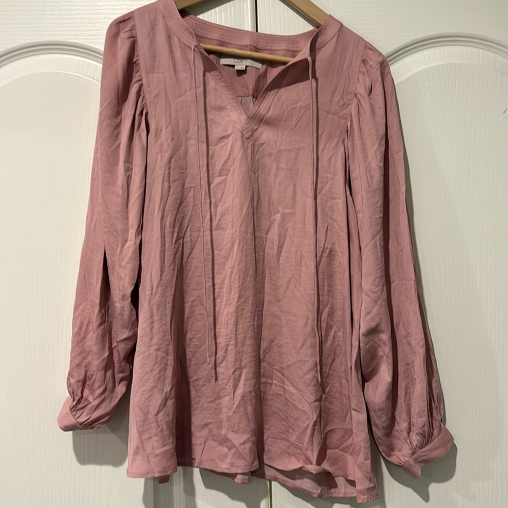 LOFT Maternity V-neck Blouse Small